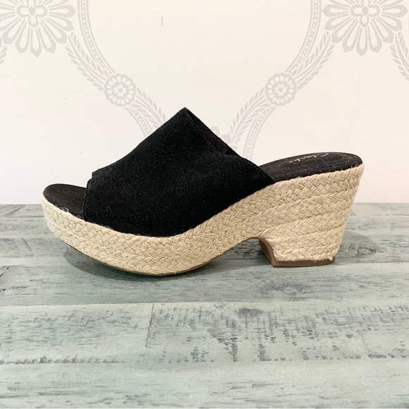 SOLD NEW Clarks Sandals Espadrille Slide Black 6.5 - Picture 10 of 15